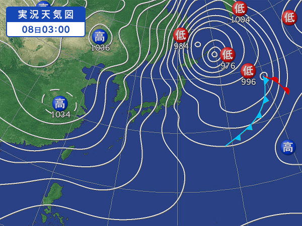 天気図・台風情報＆お知らせ！
