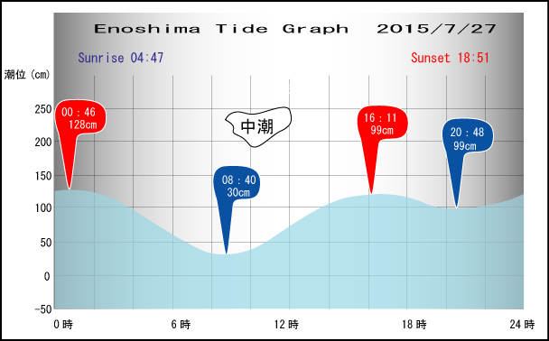 Jerry　の　Tide gragh Enoshima　