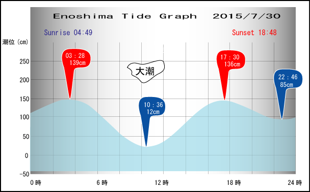 Jerry　の　Tide gragh Enoshima　