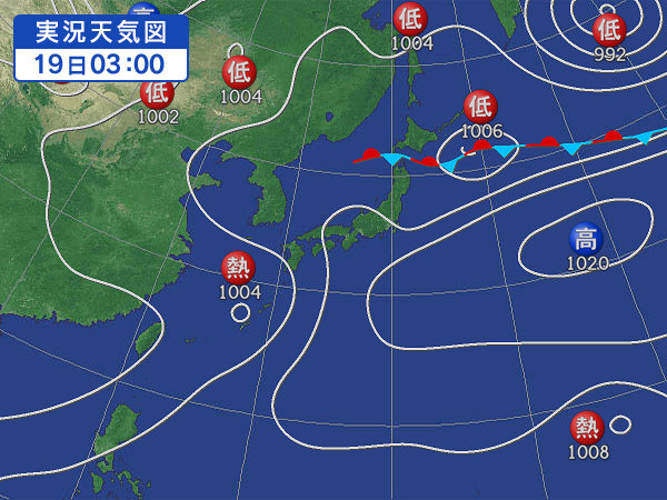 天気図・台風情報＆お知らせ！