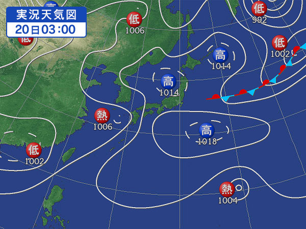 天気図・台風情報＆お知らせ！
