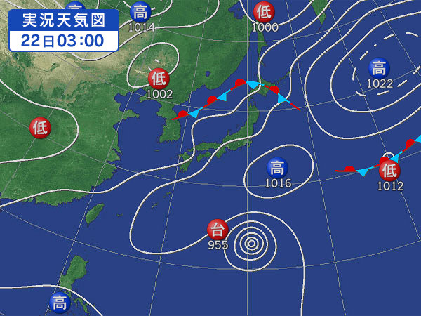 天気図・台風情報＆お知らせ！