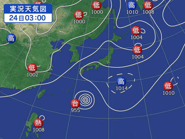 天気図・台風情報＆お知らせ！