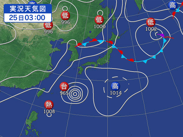 天気図・台風情報＆お知らせ！