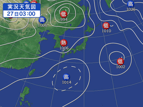 天気図・台風情報＆お知らせ！