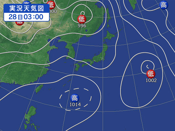 天気図・台風情報＆お知らせ！