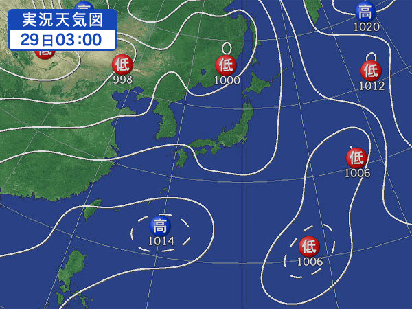 天気図・台風情報＆お知らせ！