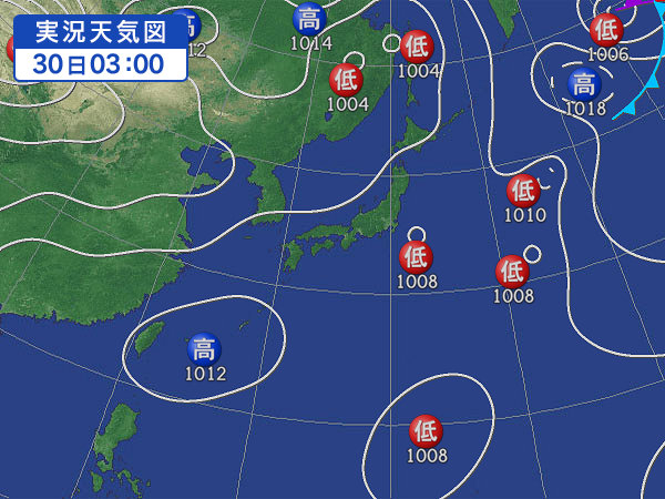 天気図・台風情報＆お知らせ！