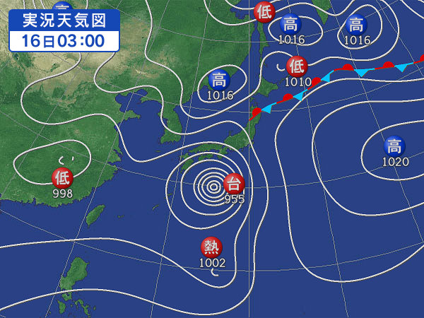 天気図・台風情報＆お知らせ！