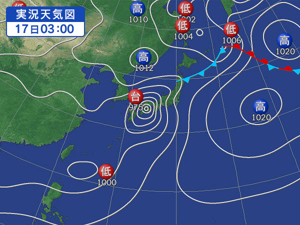 天気図・台風情報＆お知らせ！
