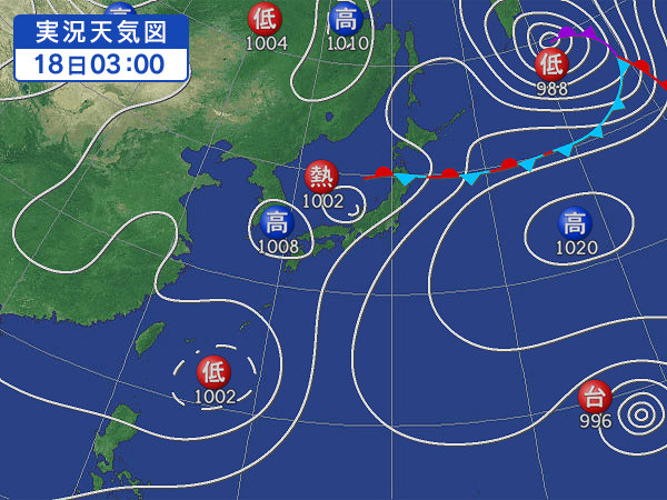 天気図・台風情報＆お知らせ！