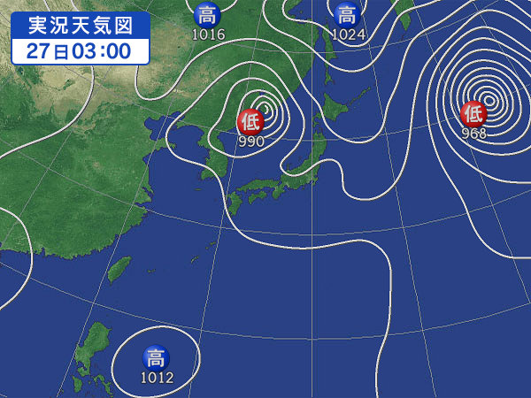 天気図・台風情報＆お知らせ！