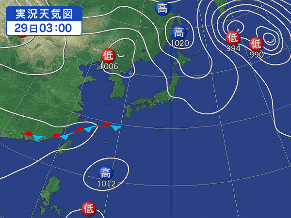 天気図・台風情報＆お知らせ！