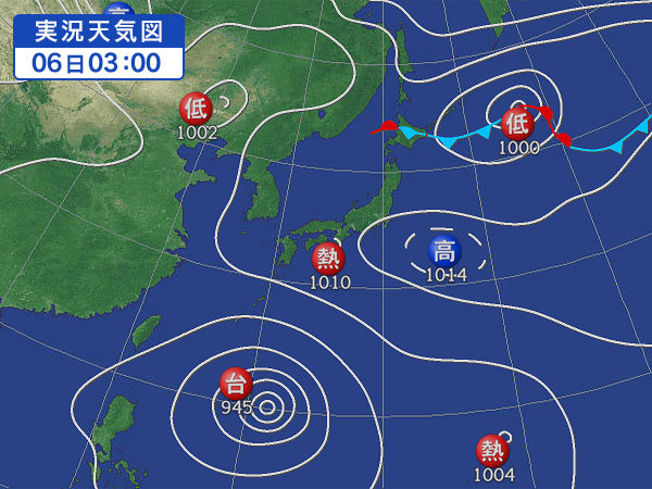 天気図・台風情報＆お知らせ！