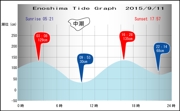 Jerry　の　Tide gragh Enoshima　