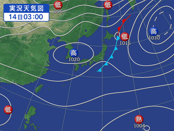 天気図・台風情報＆お知らせ！