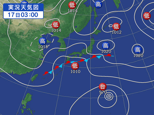 天気図・台風情報＆お知らせ！