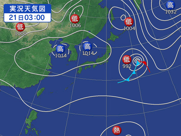 天気図・台風情報＆お知らせ！