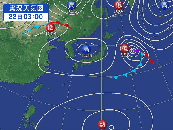 天気図・台風情報＆お知らせ！