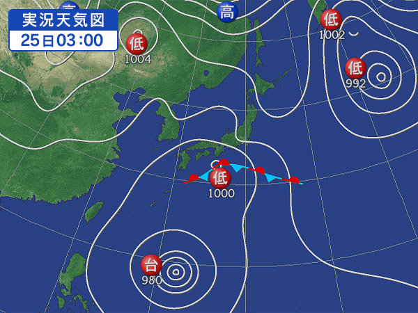 天気図・台風情報＆お知らせ！