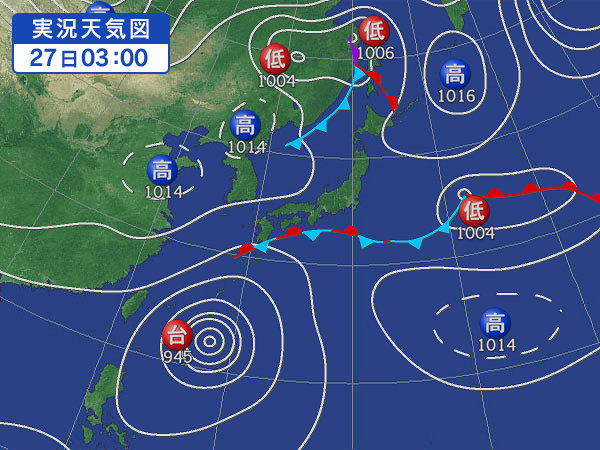 天気図・台風情報＆お知らせ！