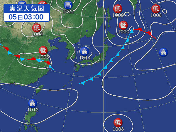 天気図・台風情報＆お知らせ！