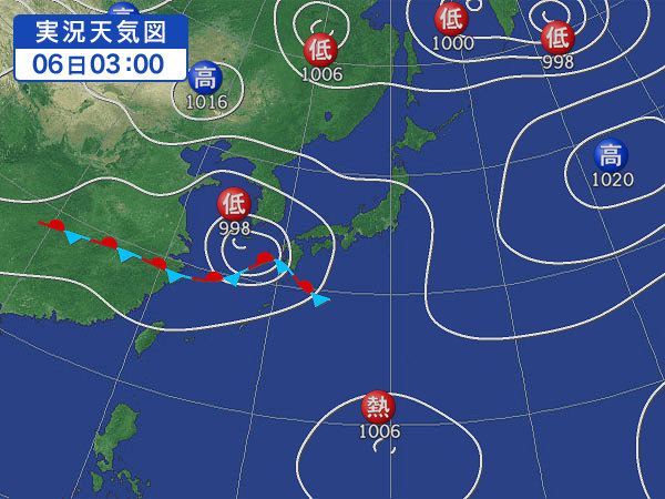 天気図・台風情報＆お知らせ！