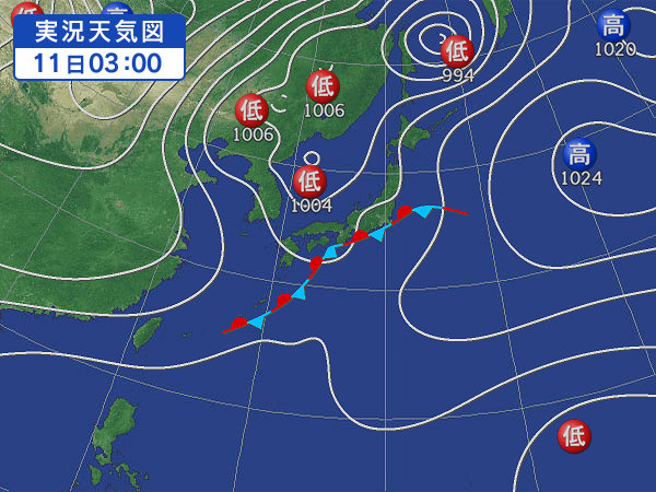 天気図・台風情報＆お知らせ！