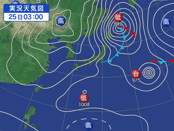 天気図・台風情報＆お知らせ！