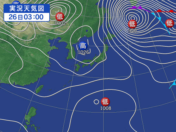 天気図・台風情報＆お知らせ！