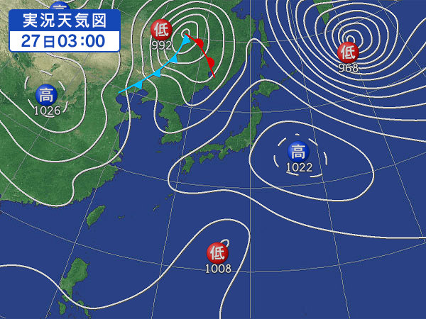 天気図・台風情報＆お知らせ！