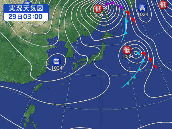 天気図・台風情報＆お知らせ！