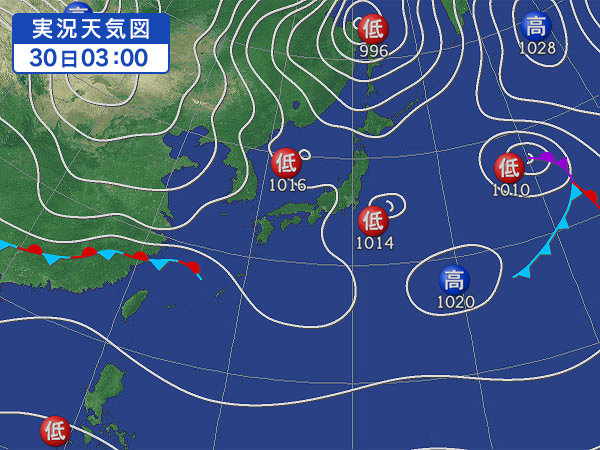 天気図・台風情報＆お知らせ！