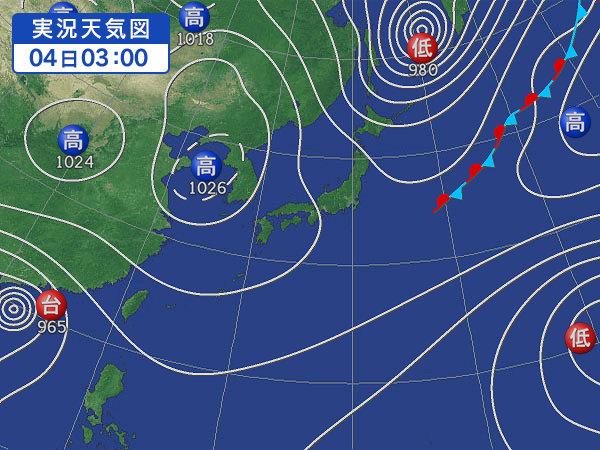 天気図・台風情報＆お知らせ！