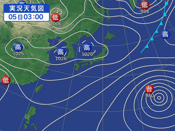 天気図・台風情報＆お知らせ！