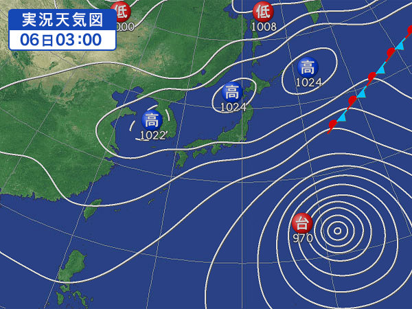 天気図・台風情報＆お知らせ！