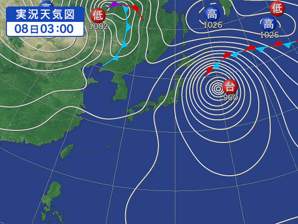 天気図・台風情報＆お知らせ！