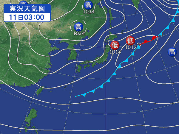 天気図・台風情報＆お知らせ！