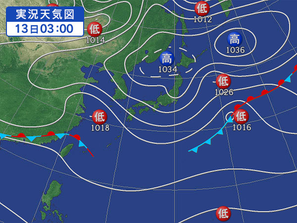 天気図・台風情報＆お知らせ！