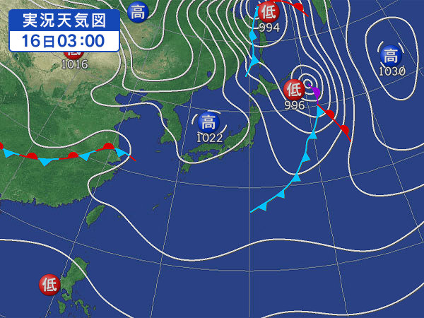 天気図・台風情報＆お知らせ！