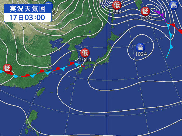 天気図・台風情報＆お知らせ！