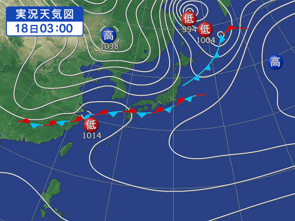 天気図・台風情報＆お知らせ！
