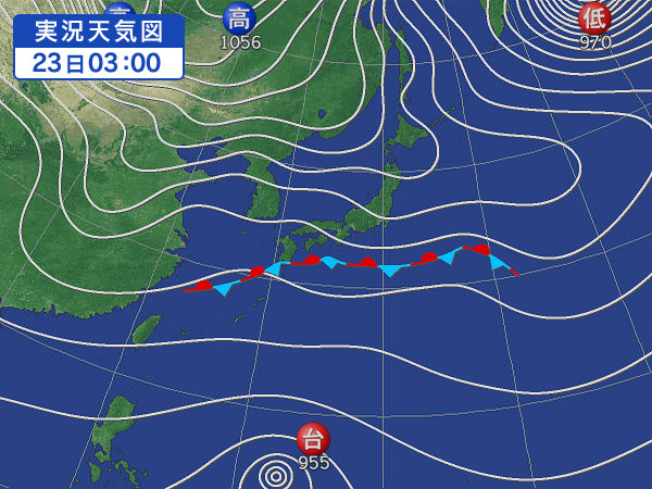 天気図・台風情報＆お知らせ！