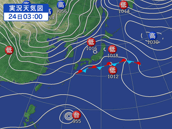 天気図・台風情報＆お知らせ！