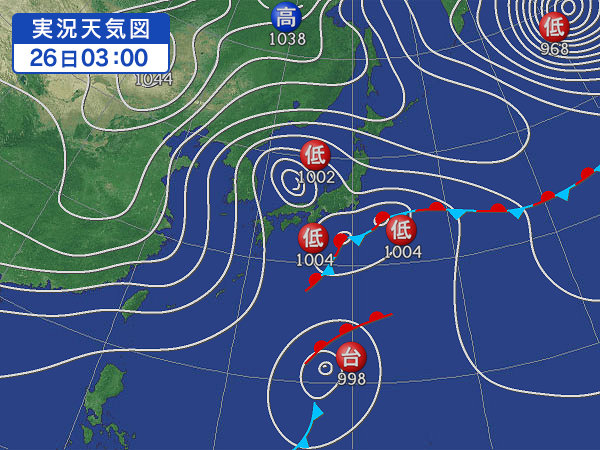 天気図・台風情報＆お知らせ！