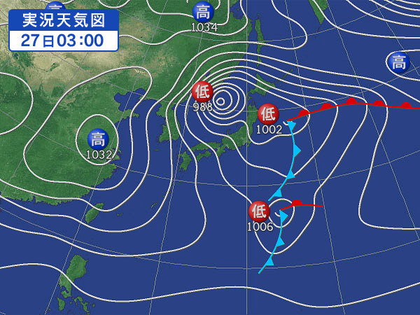 天気図・台風情報＆お知らせ！
