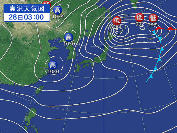 天気図・台風情報＆お知らせ！