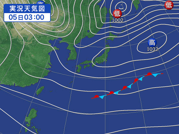 天気図・台風情報＆お知らせ！