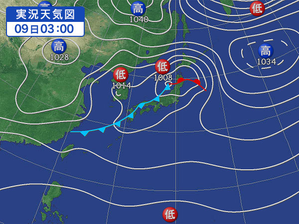 天気図・台風情報＆お知らせ！