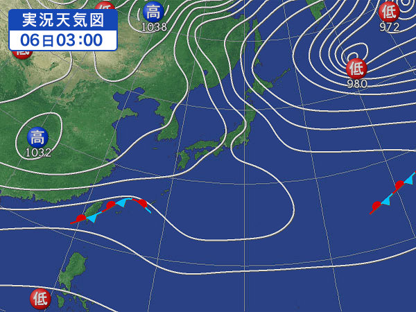 天気図・台風情報＆お知らせ！
